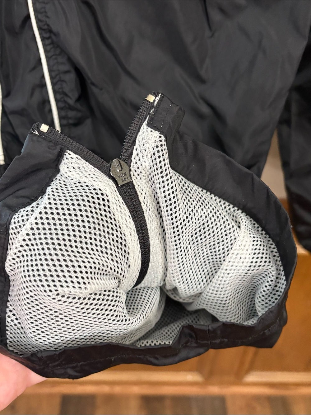 Vintage 90s Nike Men's L Black Lined Windbreaker Track Pants Y2K drill gorpcore - Picture 7 of 8